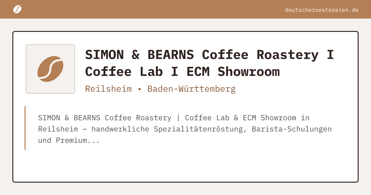 Bild von SIMON & BEARNS Coffee Roastery I Coffee Lab I ECM Showroom