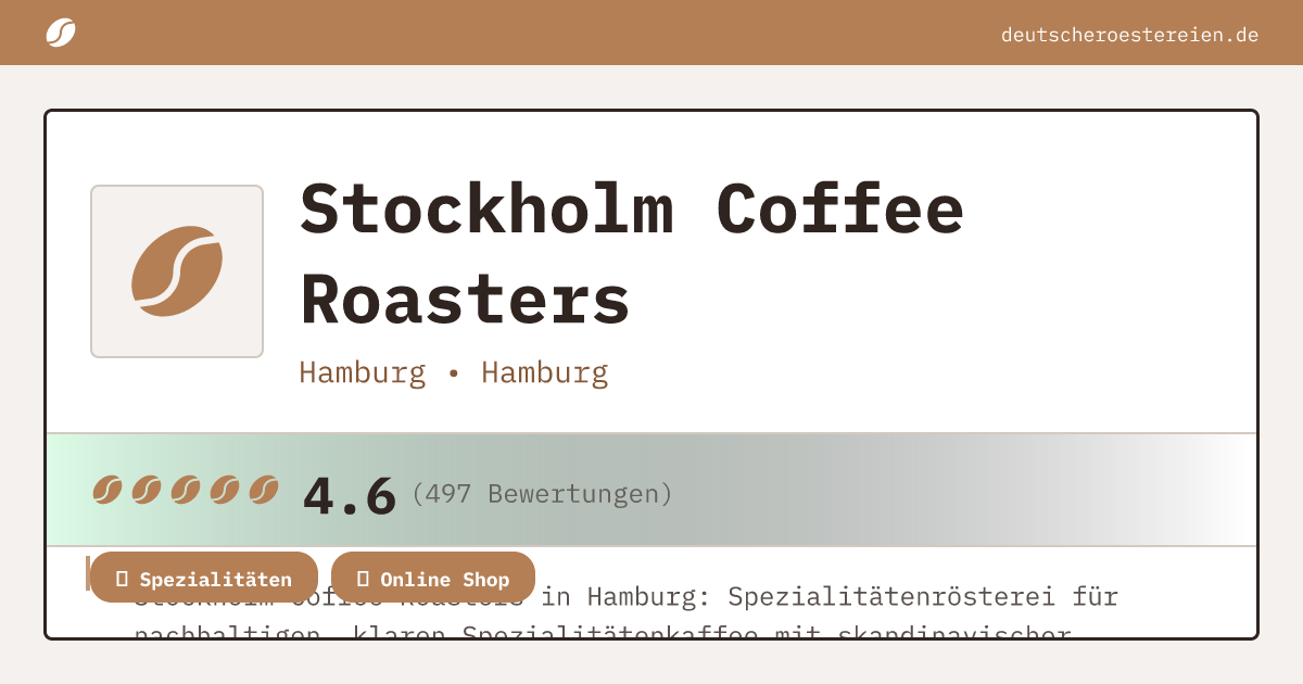 Bild von Stockholm Coffee Roasters