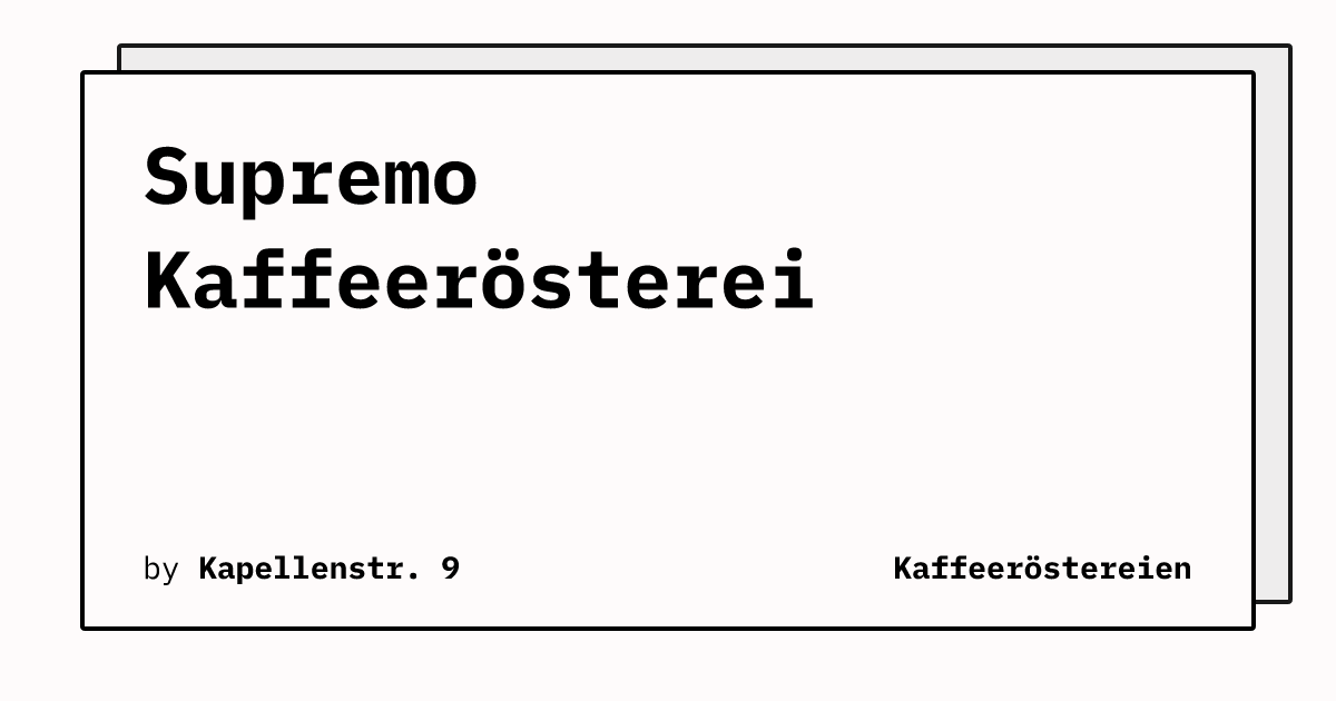 Bild von Supremo Kaffeerösterei