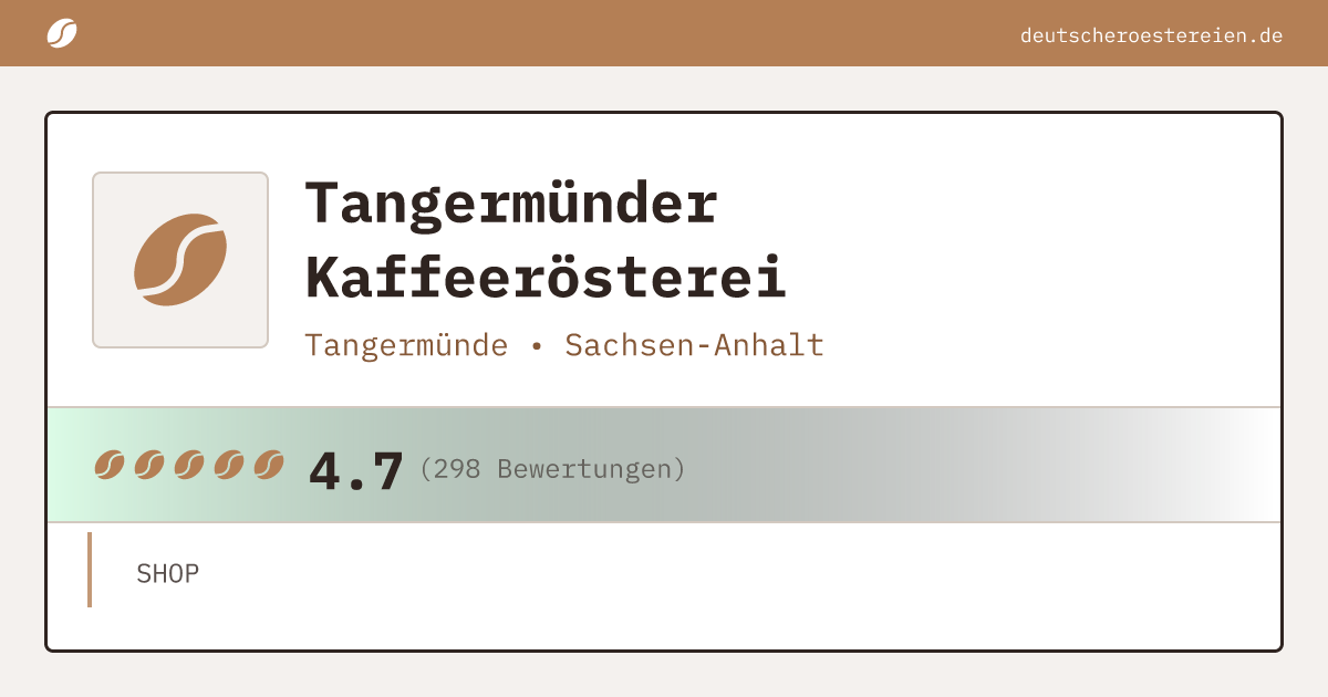 Logo of Tangermünder Kaffeerösterei
