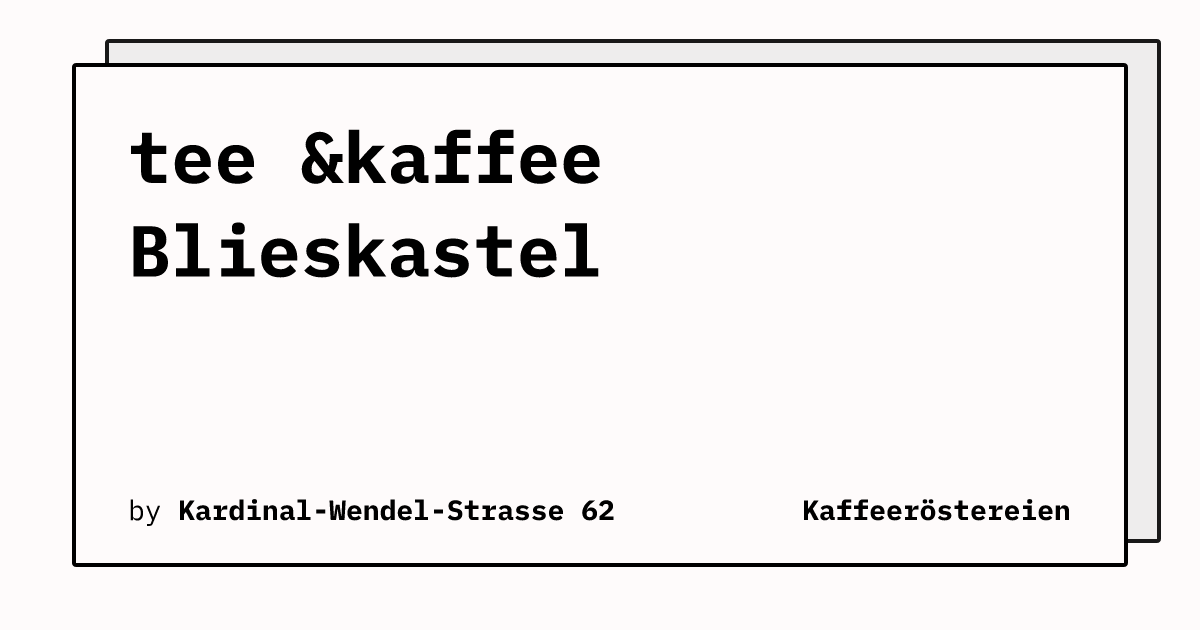 Bild von tee &kaffee Blieskastel