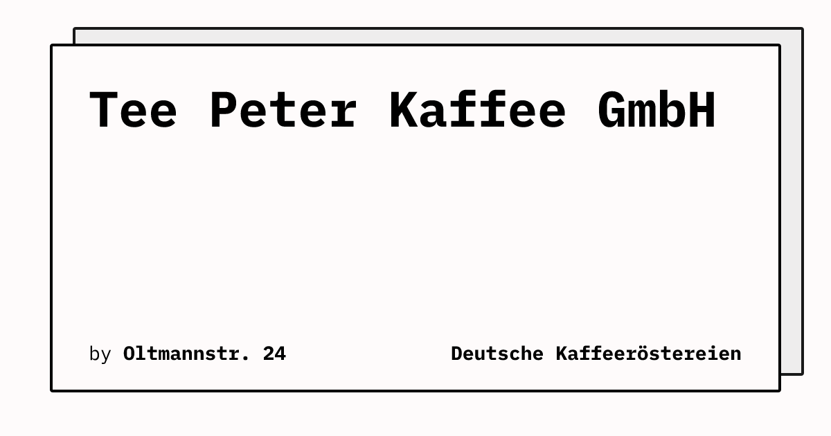 Bild von Tee Peter Kaffee GmbH