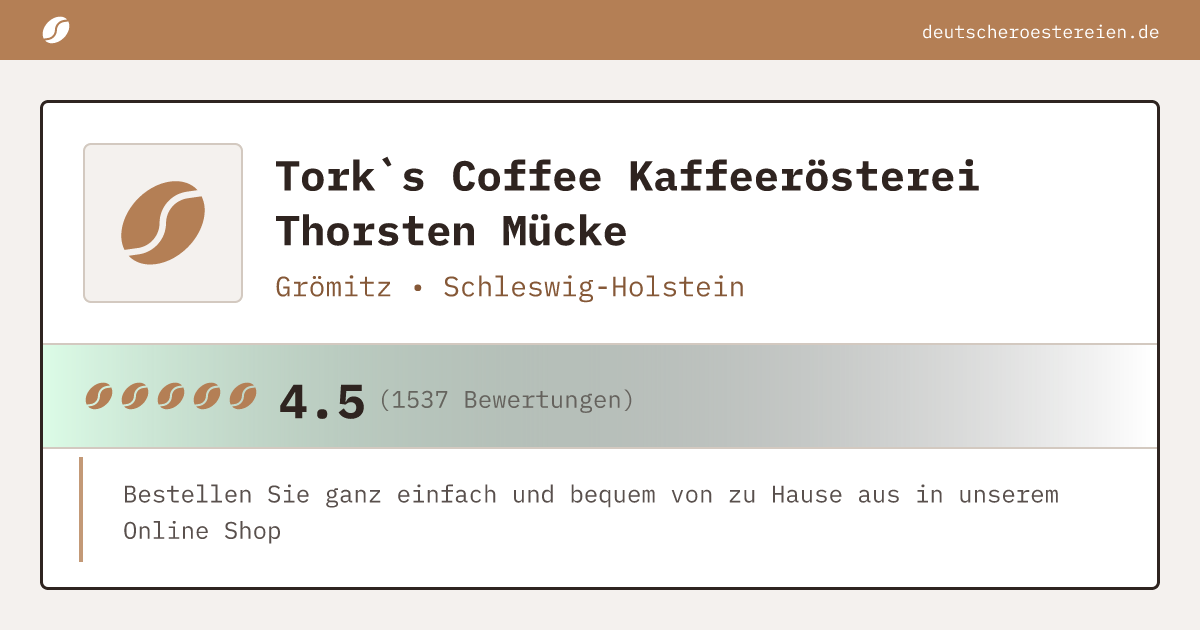 Bild von Tork`s Coffee Kaffeerösterei Thorsten Mücke