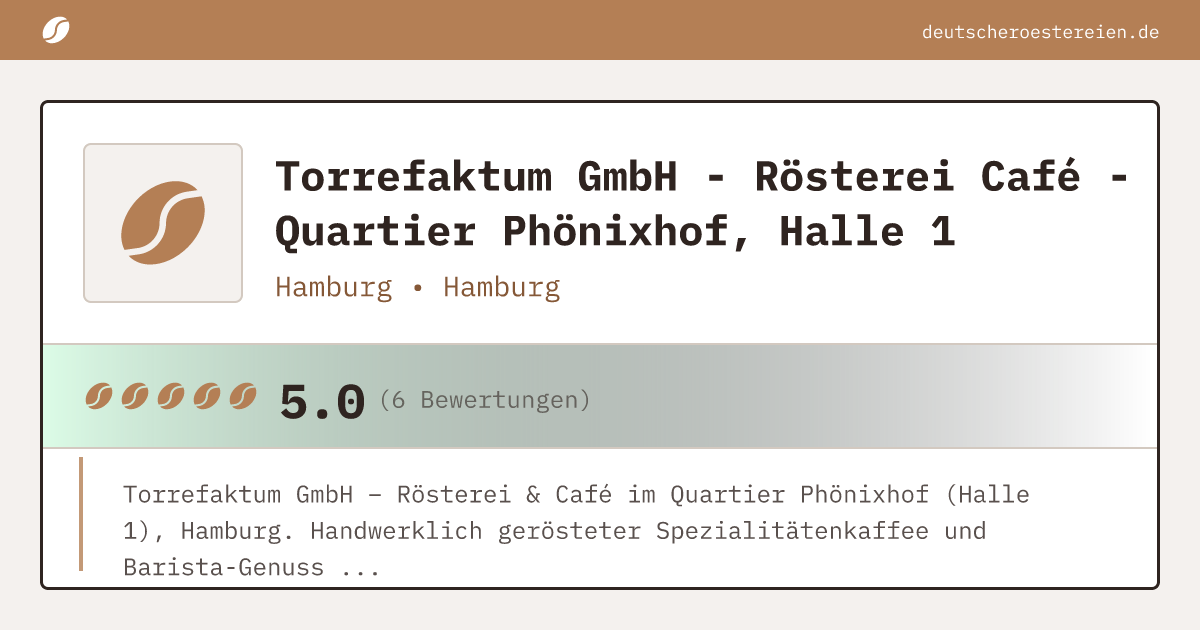 Logo of Torrefaktum GmbH - Rösterei Café - Quartier Phönixhof, Halle 1
