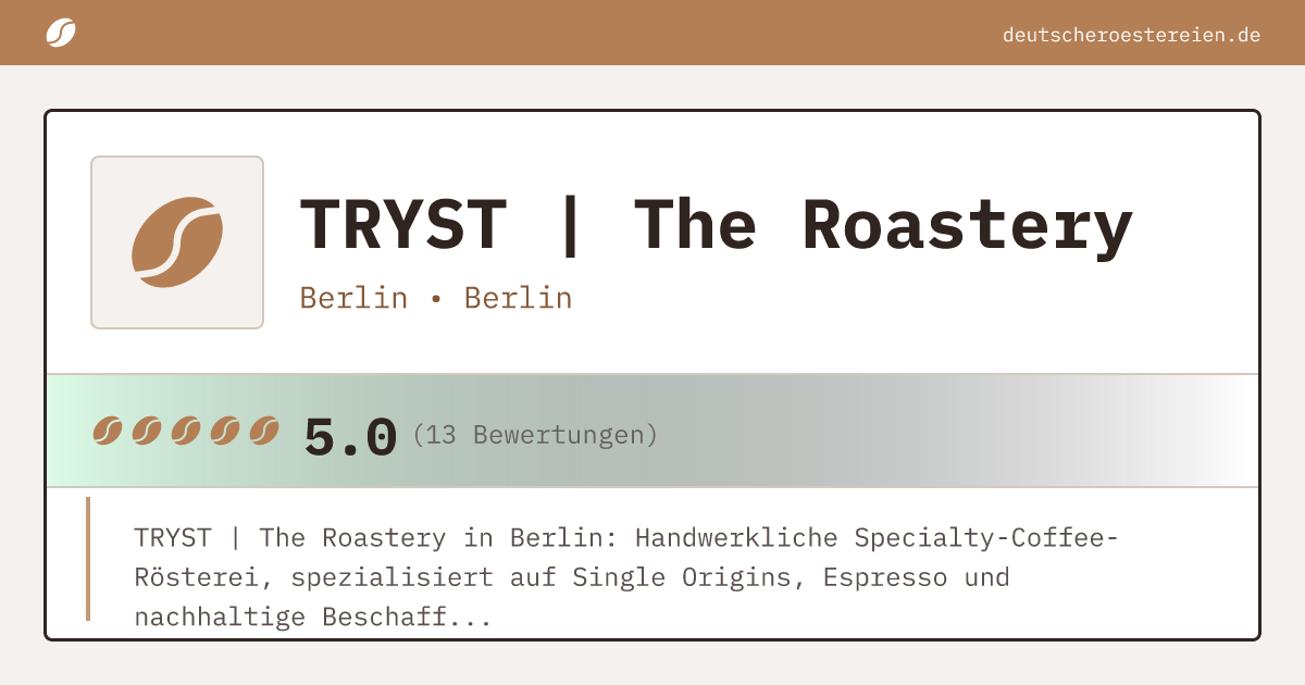 Logo of TRYST | The Roastery