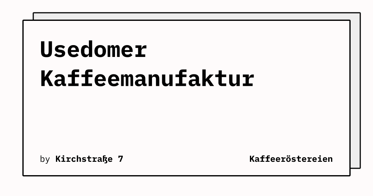 Bild von Usedomer Kaffeemanufaktur