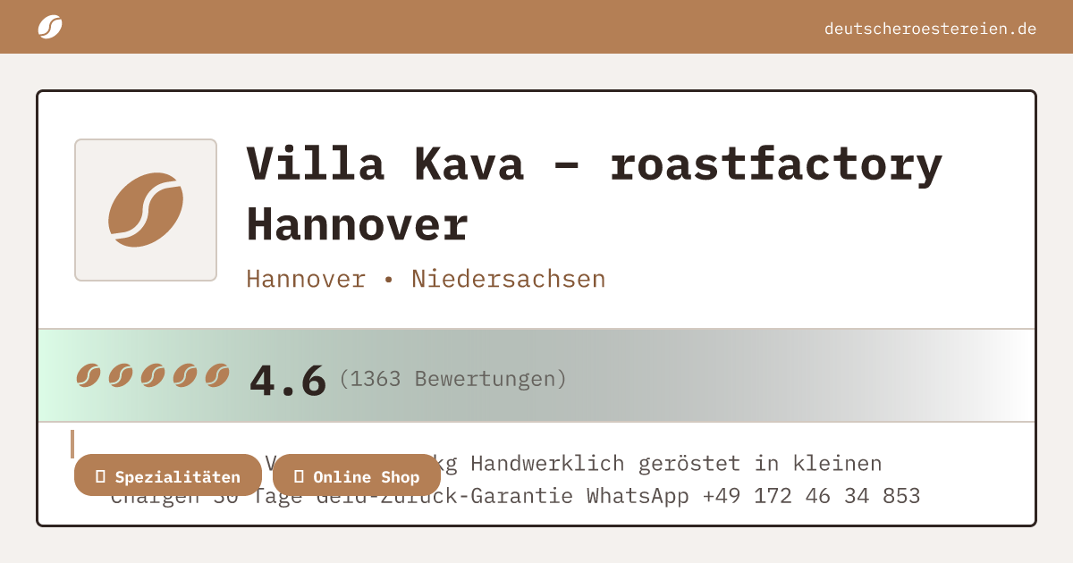 Bild von Villa Kava – roastfactory Hannover