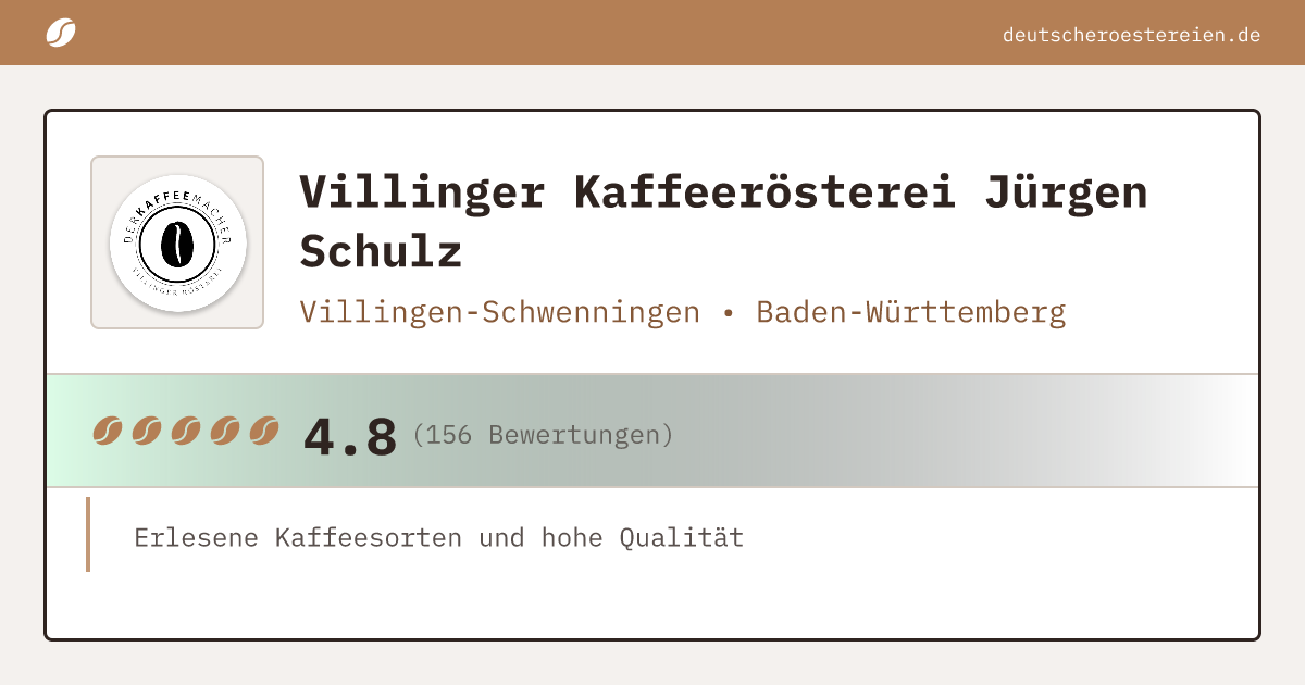 Logo of Villinger Kaffeerösterei Jürgen Schulz