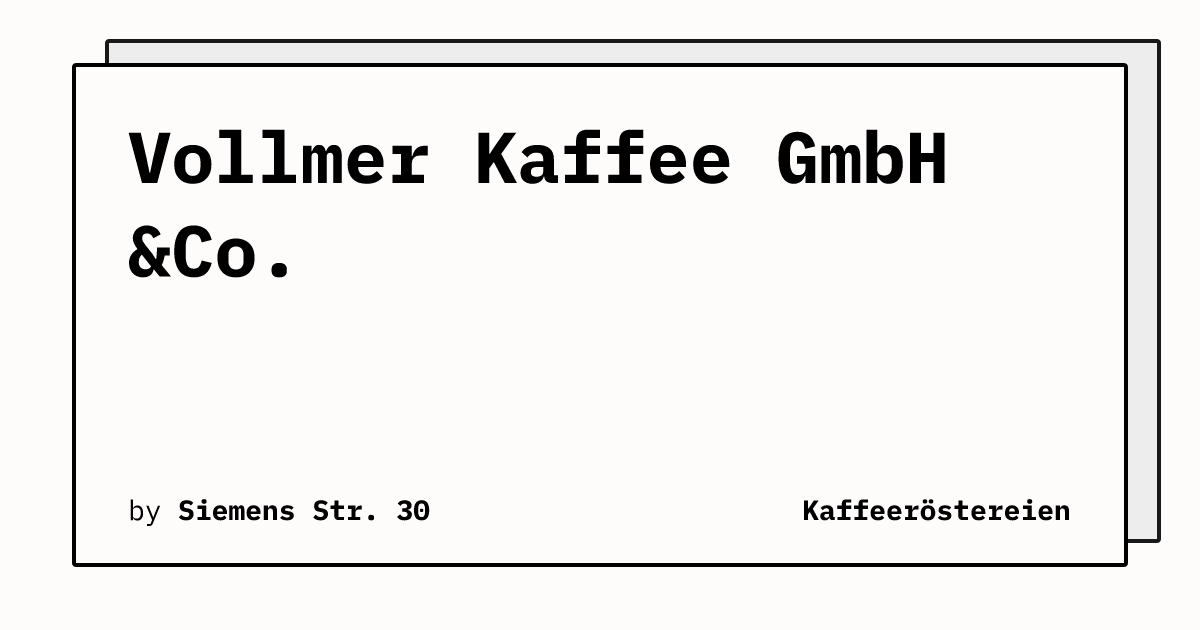 Bild von Vollmer Kaffee GmbH &Co.