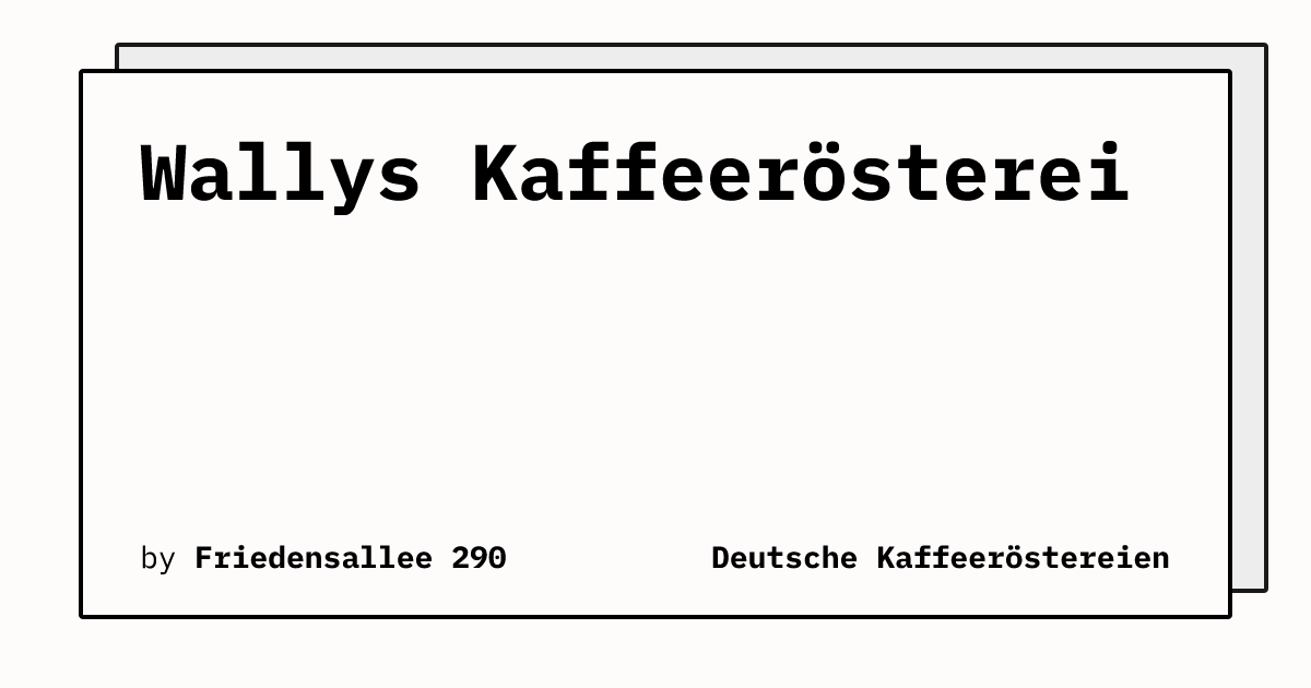 Bild von Wallys Kaffeerösterei