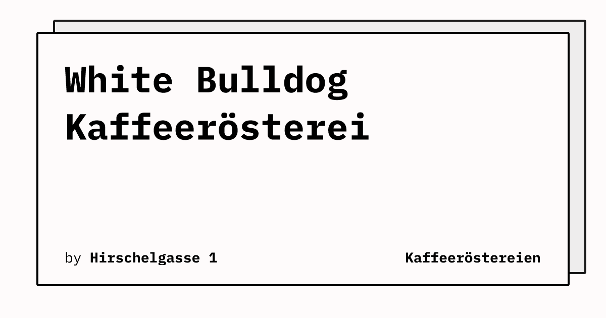 Bild von White Bulldog Kaffeerösterei