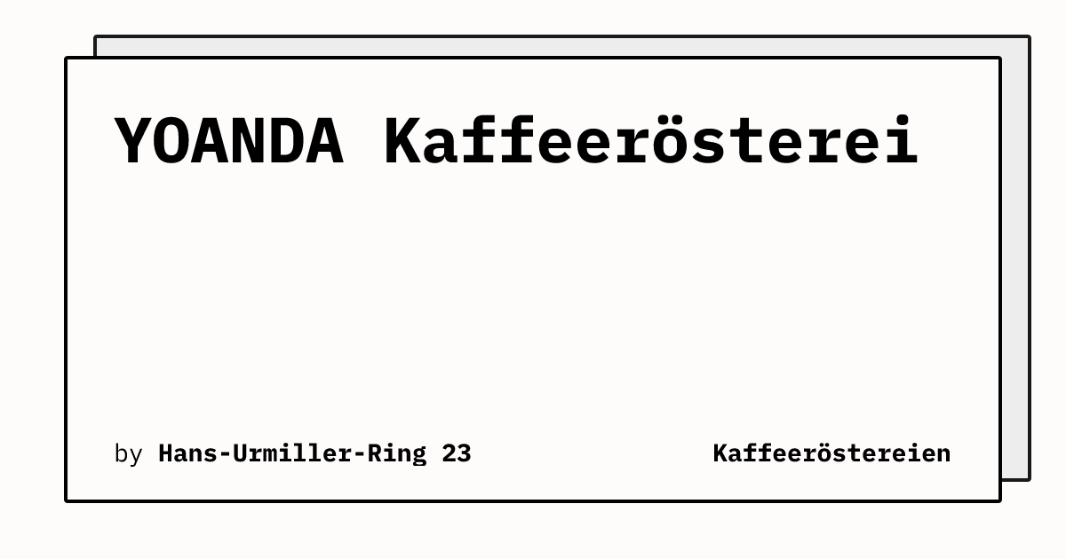 Bild von YOANDA Kaffeerösterei