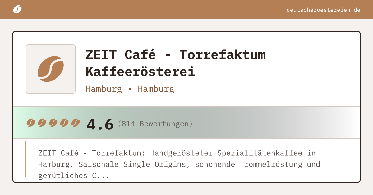 Logo of ZEIT Café - Torrefaktum Kaffeerösterei